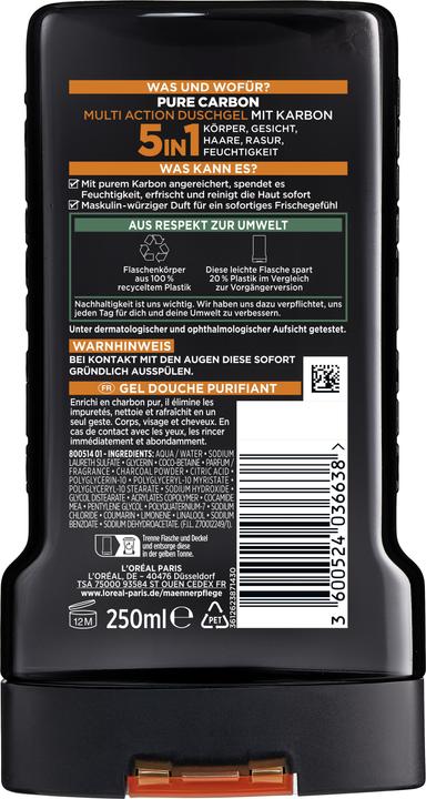 Produktbild L'Oréal Paris Men Expert Total Clean Carbon Duschgel (250 ml)