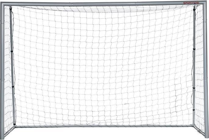 Actual product image Swisshandel24 Fussballtor mit PE-Netzgewebe, Fussball-Tor für Kinder und Erwachsene, Stahl, Grau