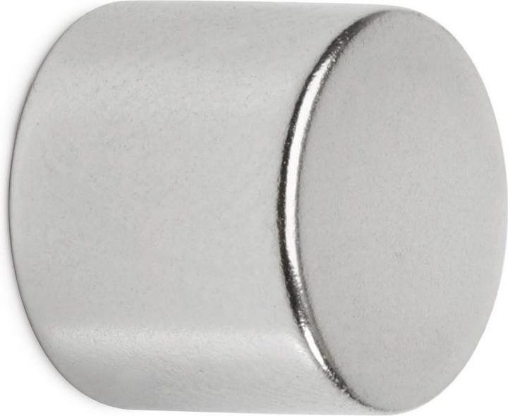 Actual product image Maul Neodymium disc magnet 12 mm adhesive force 5.3 kg silver diameter 12 mm height (10 x)