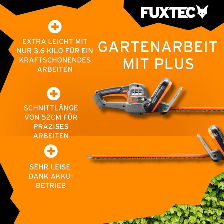 Produktbild Fuxtec 20V Akku Heckenscheren FX-E1HS20 ohne Akkupack, ohne Ladegerät (Akkuheckenschere)