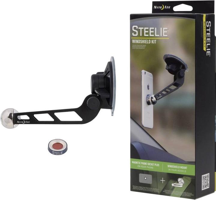 Actual product image Nite Ize Mobile Phone Car Mount Steelie Windshield Mount Suction Cup 360° Rotatable