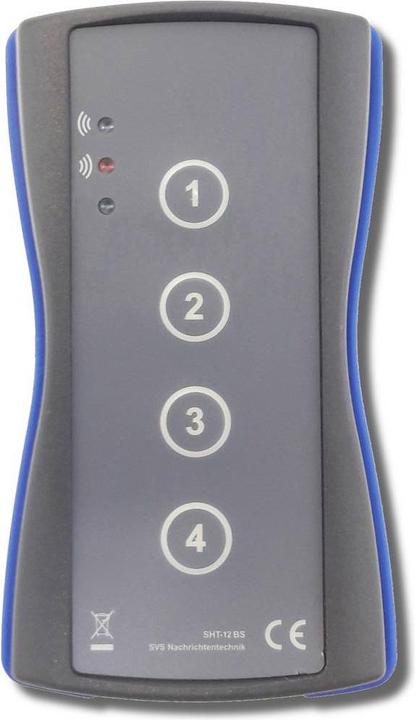 Produktbild SVS Nachrichtentechnik Handsender SHT 12 BS 4 Kanal Reichweite max. (im Freifeld): 1000 m 4.5 V
