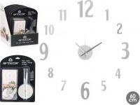 Giftdecor Uhrenaufkleber 60 cm silber satinierte Zahlen (600 mm)