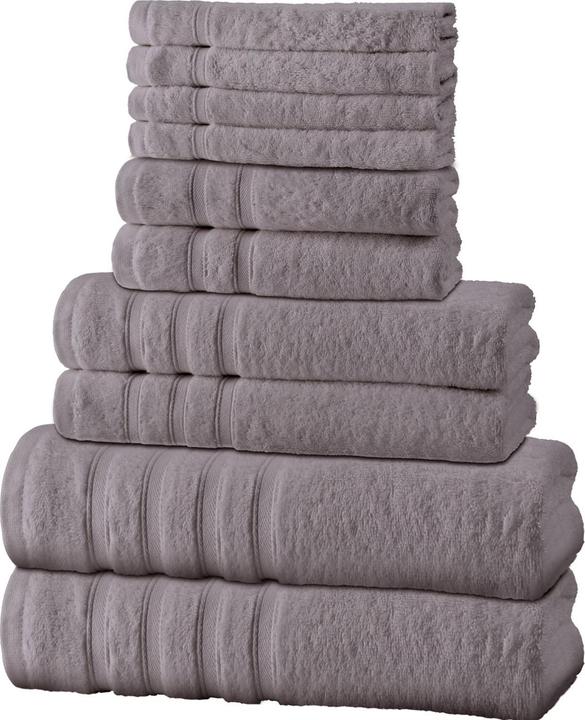 Produktbild Casativo Handtuchset 12-teilig, 50% Bambus & 50% Baumwolle (50 x 100 cm, 70 x 140 cm, 70 x 200 cm, 30 x 50 cm)