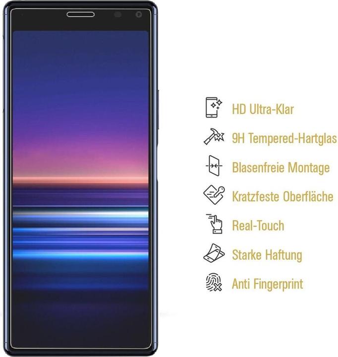 Produktbild Protectorking 3x echtes Tempered 9H Panzerhartglas 3D KLAR (3 Stück, Sony Xperia 20)