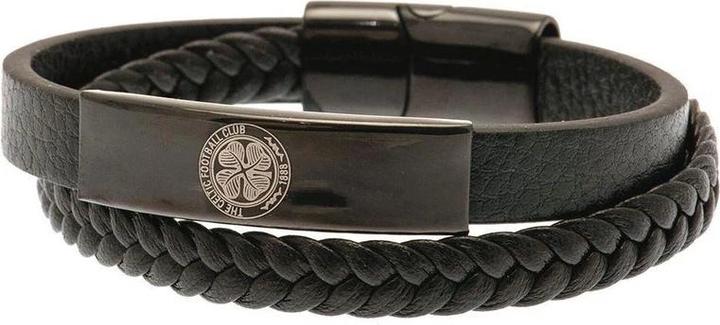 Actual product image Celtic FC Leather Crest Bracelet (100% synthetic material)