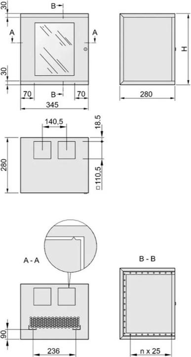 Produktbild Schroff EPCASE 10"-Gehäuse 8 HE mit Glastür, (HxBxT) 462x345x280mm (8 HE, 10 Zoll Rack)