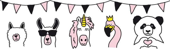 Actual product image A.S. Création Lovely Kids nursery Wild Party with cute animals (15 x 500 cm)