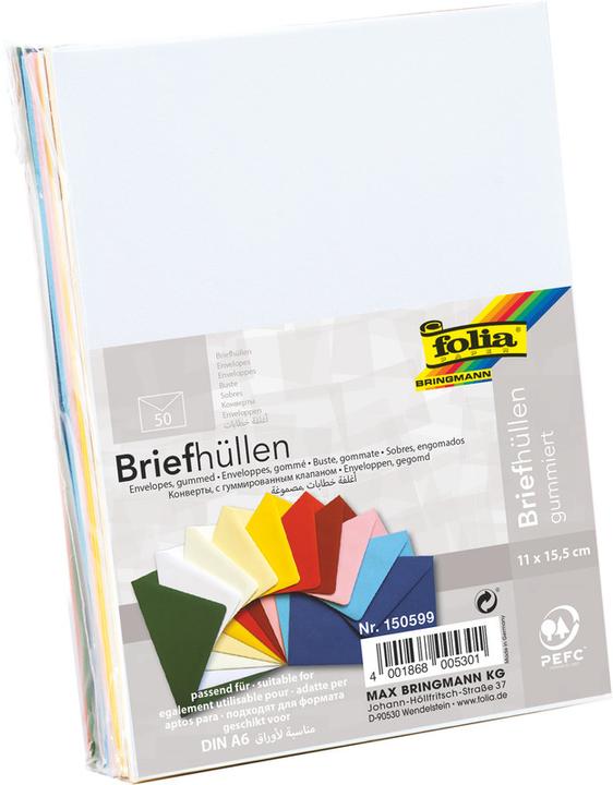 Magni 150599 - Envelopes, envelopes, envelopes, gummed, approx. 11 x 15.5 cm, suitable for DIN A6 (C6, 50 x)