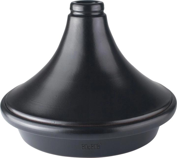 Image du produit Ibili Tagjine Natural noir 28 cm Convient pour braiser et cuire en douceur (28 cm, Pot à tajine, Fonte)