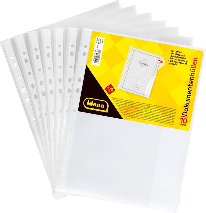 Produktbild Idena Dokumentenhülle A4 10er genarbt 120µ (A4, 10 x)