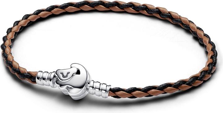 Pandora Disney Der König der Löwen Verschluss Moments Geflochtenes Lederarmband (19 cm)