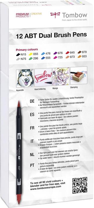 Actual product image Tombow ABT Dual Brush Pen (Multicoloured, 12 x)