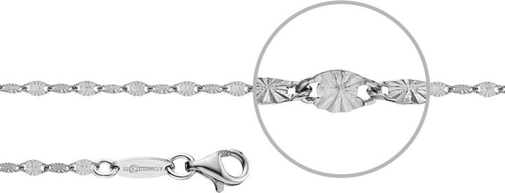 Der Kettenmacher Plättchenarmband (16 cm, Silber)