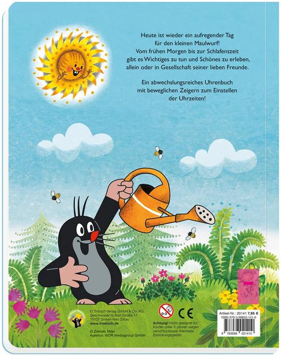 Actual product image Der kleine Maulwurf Uhrenbuch (German, Trötsch Verlag GmbH & Co KG, 2024)