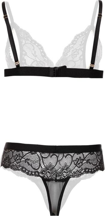 Image du produit Christine Le Duc Ensemble soutien-gorge en perles et dentelle Mea - Noir (L)