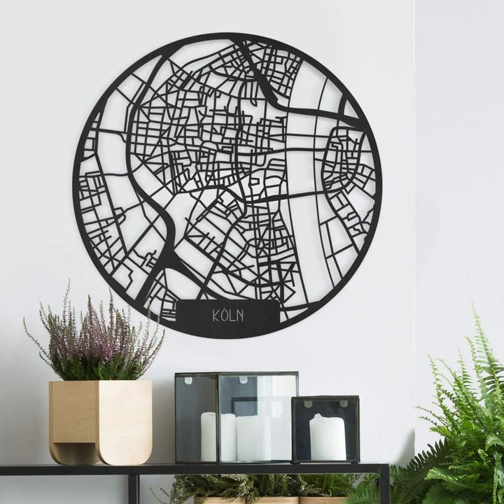 Actual product image Trenddeko City map Cologne (Ø 45 cm)