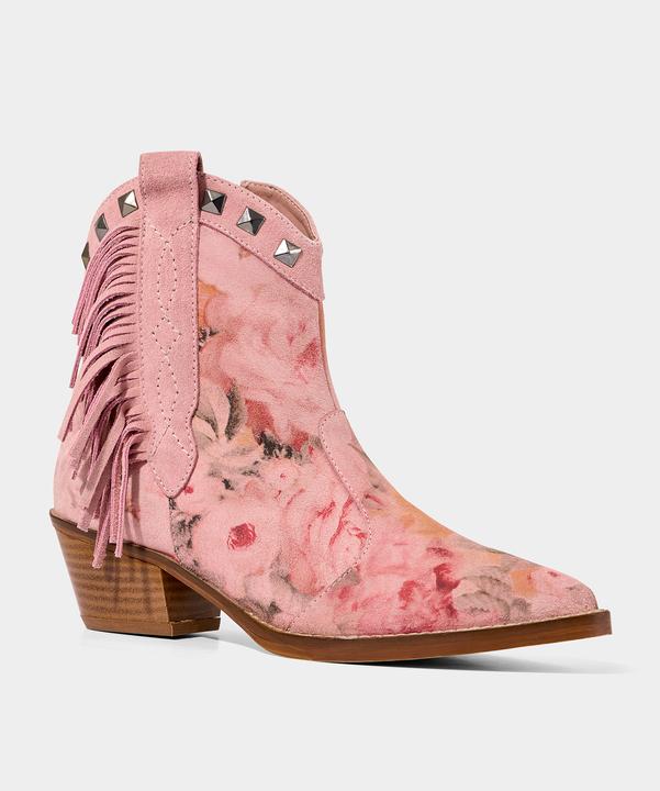 Joe Browns Rose Embroidered Suede Western Boots (39)