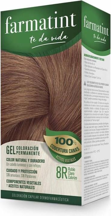 Actual product image Farmatint Gel 8r Light Blonde Copper 135ml (Light blonde copper)