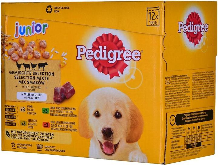 Produktbild Pedigree 12Er Multipack Junior (Junior, 12 Stk., 1200 g)