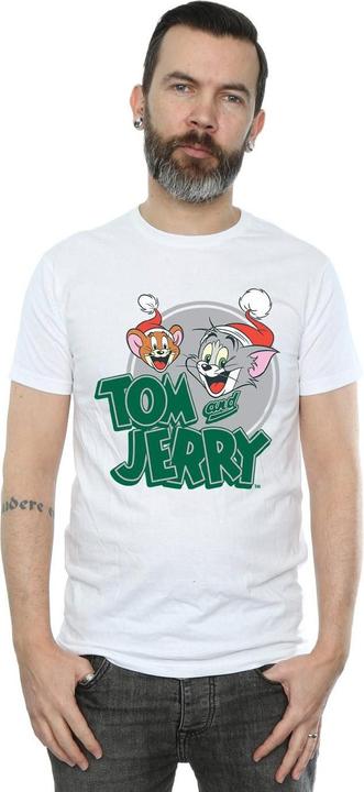 Actual product image Tom & Jerry Mens Christmas Greetings T-Shirt (XL)