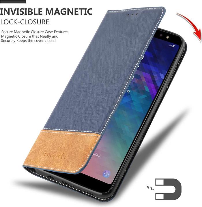 Actual product image Cadorabo X-Wallet faux leather suit cover (Samsung Galaxy A6+)