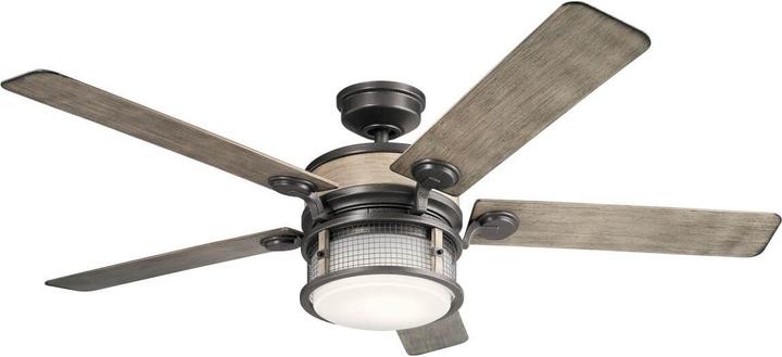 Produktbild Elstead Lighting Ahrendale leiser Deckenventilator mit LED Licht Ø152cm IP44 Aussenbereich + Fernbedienung (36 dB)
