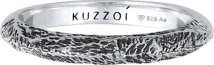Image du produit Kuzzoi Bague Hommes Bandeau Étroit Look Usé 925 Argent (64, Argent 925)