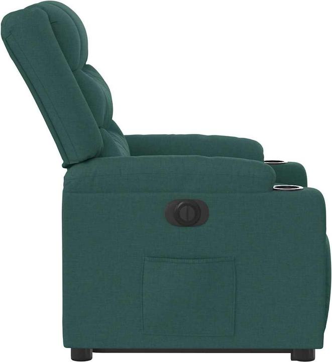 Image du produit VidaXL Fauteuil de massage électrique avec fonction releveur Vert foncé Tissu