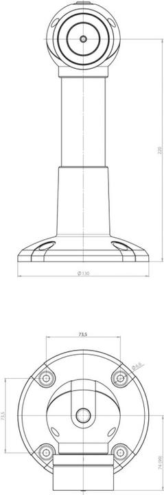 Image du produit effeff EFF 830-8BW2----F90 AIMANT 830 800N SOL/MUR 24 V GS 220MM (Porte de l'objet, Porte de chambre, Intérieur)