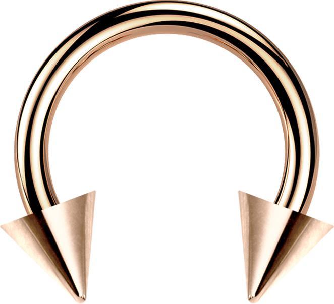 Produktbild Star Piercing Micro Circular Barbell rosegold mit zwei Cones (ohne Messing, Chirurgenstahl 316L)