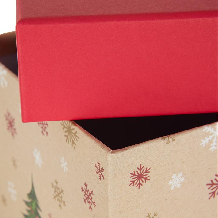 Produktbild Idena Geschenkbox Weihnachten Tannenbaum mehrfarbig 18x18x22,5cm (Geschenkbox)