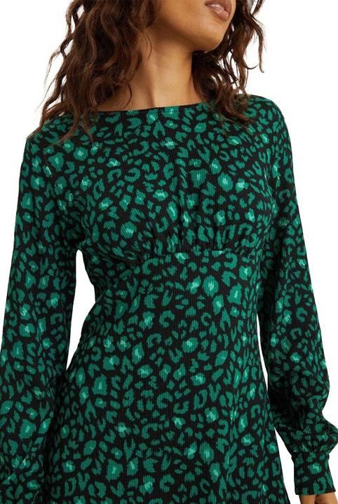 Actual product image Dorothy Perkins Womens/Ladies Leopard Print Frill Hem Petite Mini Dress (34 D)