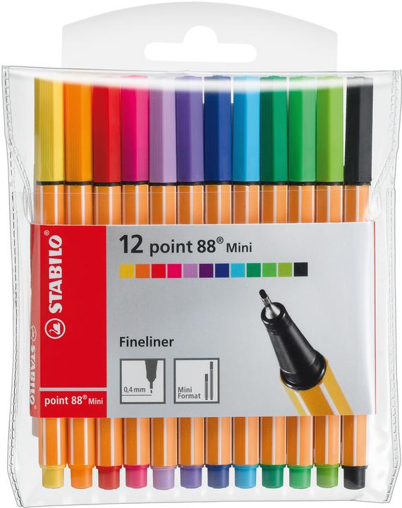 STABILO Point 88 Mini (Mehrfarbig, 12 x)