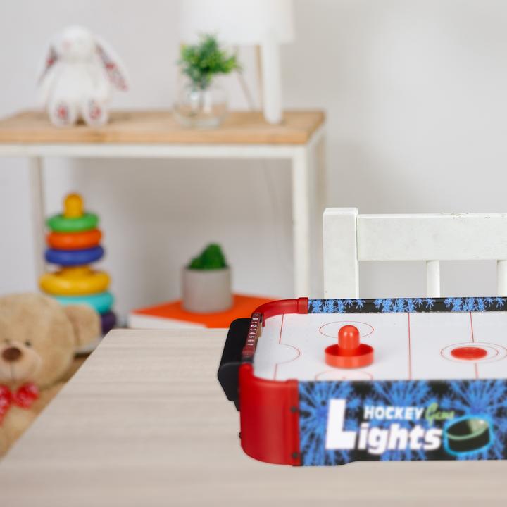 Actual product image Relaxdays LED Tabletop Air Hockey