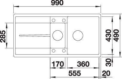 Produktbild Blanco METRA 6 S-F (99 cm, 49 cm)