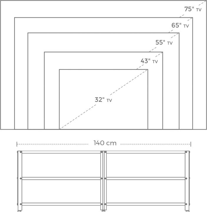 Image du produit Songmics Finn (140 x 39 x 52 cm)
