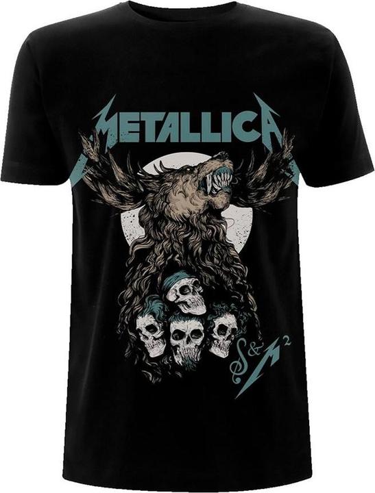 Actual product image Metallica Unisex Adult S&M2 Skulls T-Shirt (S)