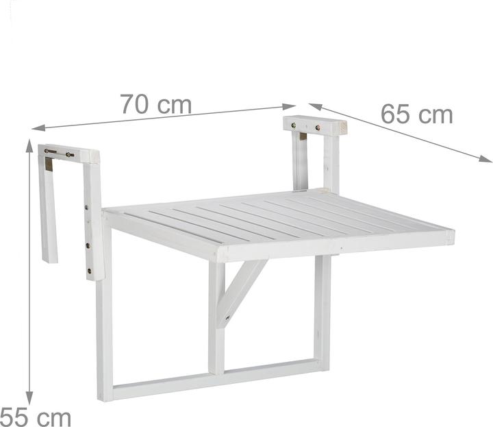 Image du produit Relaxdays Balkonklapptisch (70 cm)