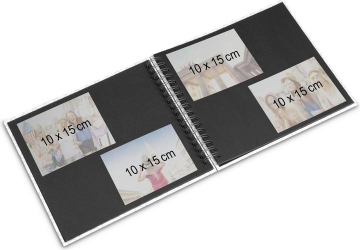 Produktbild Hama Romance Spiral-Album 28x24 40 schwarze Seiten Hochzeit (28 x 24 cm)