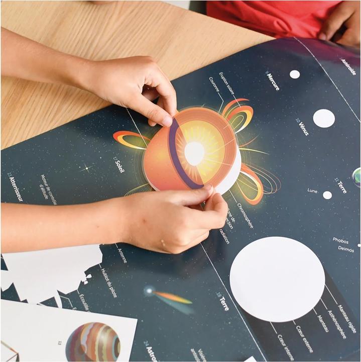 Image du produit Poppik Autocollants Poster éducatif Astronomie