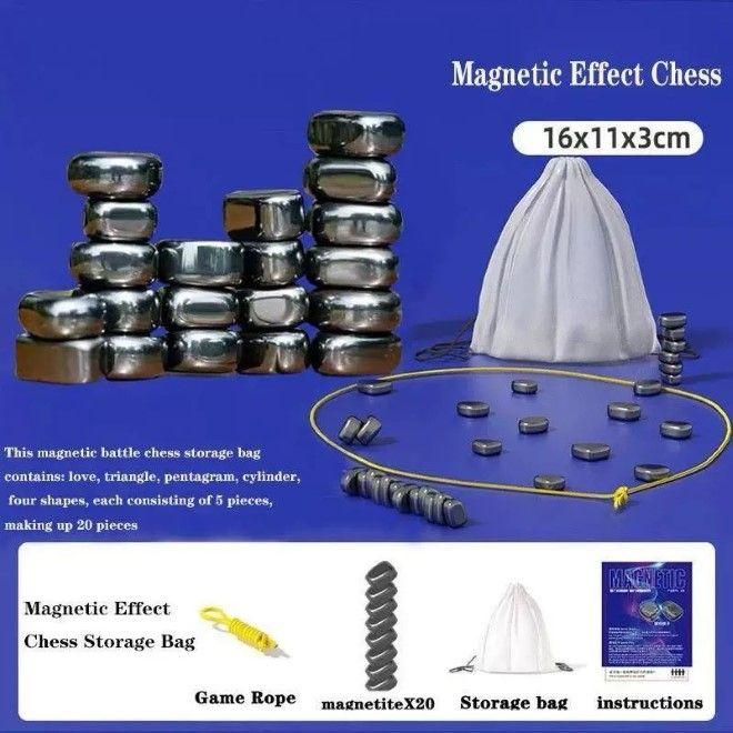 Actual product image MU Classic Magnetic Chess - Magnetsteine verbinden vermeiden