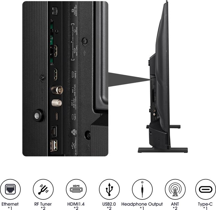 Actual product image Hisense TV 32A5KQ (32", QLED, Full HD, 2023)