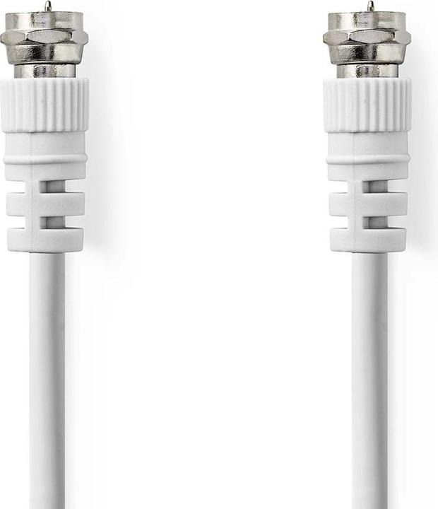 Actual product image Nedis Satellite and aerial cable | F plug | F plug | Nickel-plated | 75 Ohm | Double shielded (75 dB, Antenna cable)