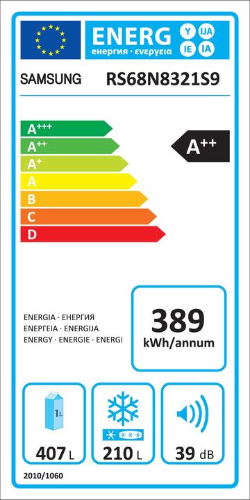 Energie-Label Samsung RS68N8321S9/WS (617 l)