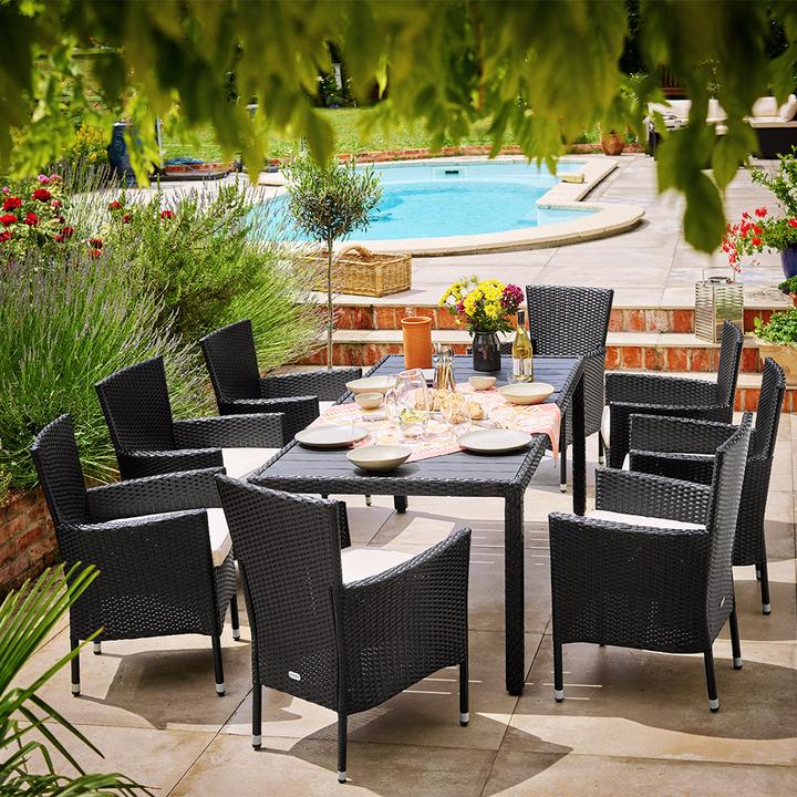 Actual product image Casaria Poly Rattan Garden Chairs