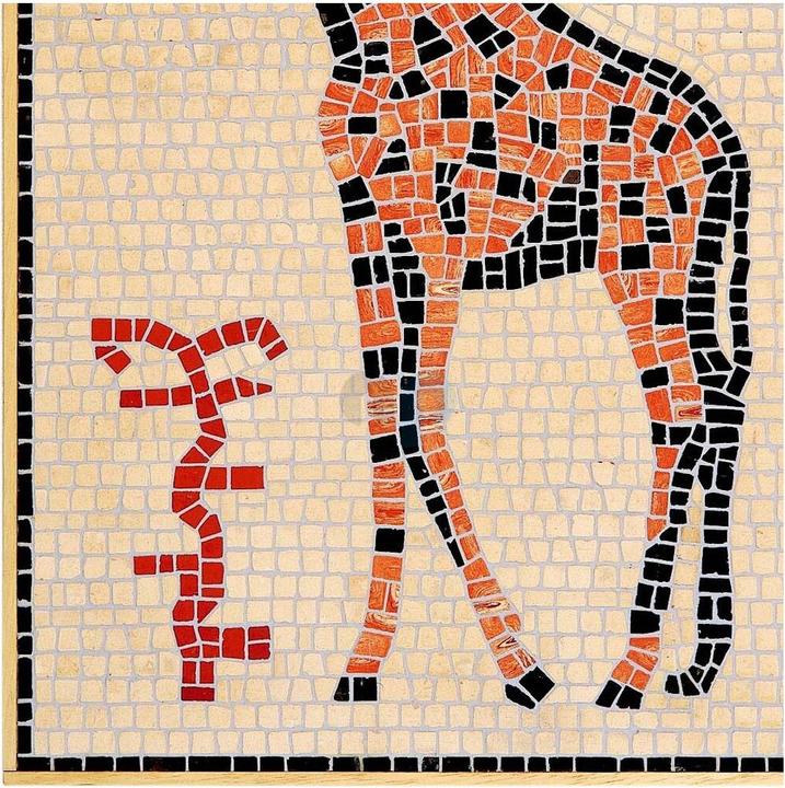 Immagine prodotto Block Cuit. Mosaico in pietra ceramica - Giraffa (34,5 x 54,5 cm)