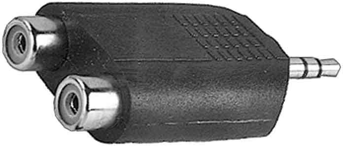 Image du produit E+P GS 17 3.5mm 2 x RCA noir Adaptateur/interface de câble