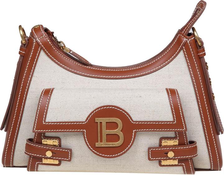 Image du produit Balmain b-buzz hobo bag en toile et cuir