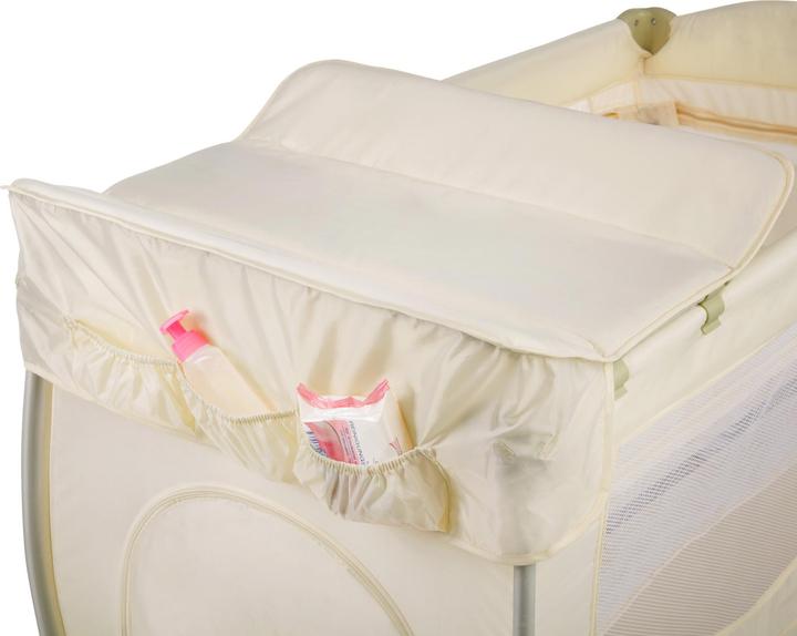 Actual product image tectake Travel cot dog with changing mat and carrying bag